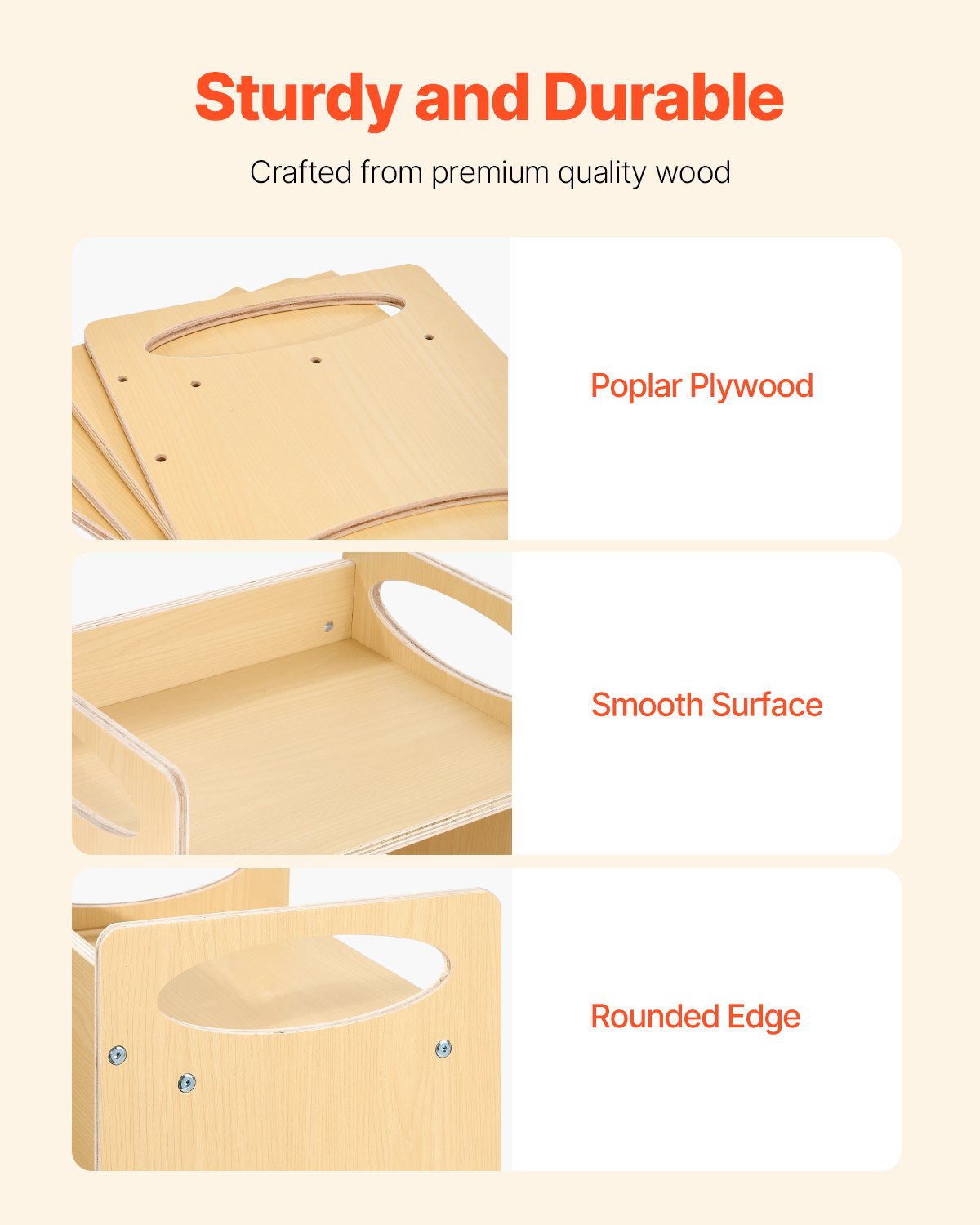 VEVOR Montessori Tafelstoelenset Peutertafelset (1 Tafel + 1 Stoel) Gemaakt van Hout voor 1-5 Jaar Ouden, In Hoogte Verstelbare Activiteitentafel Speeltafel voor Kinderen, Ideaal om te Lezen, Eten, Spelen - Natuurlijk