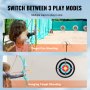 children enjoying VEVOR kids bow and arrow set with target can and hanging target shooting.