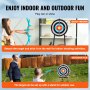 enjoy indoor and outdoor fun with the VEVOR kids bow and arrow set featuring a versatile target.