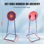 VEVOR kids bow and arrow set with target stand, 36.22in x 18.11in, blue and red archery target.