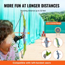 VEVOR Kids Bow and Arrow Set LED Light Up Archery Kit 2 Pack 20 Arrows 2 Guns