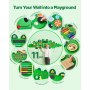VEVOR Dinosaur Activity Wall Busy Board Panels, 11 Activities, Montessori Sensory Wall Toy for Kids 3-12 Years, Montessori Learning Activity Center, Ideal for Toddler Playroom Nursery Classroom