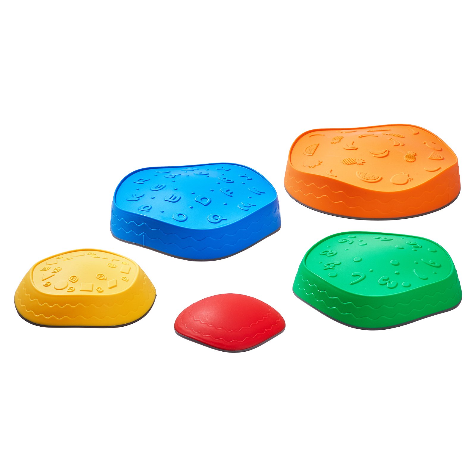 VEVOR Balance Stepping Stones voor kinderen, set van 5, tot 100 kg, antislip stapstenen, hindernisbaan coördinatiespel voor binnen- en buitenspelen voor kinderen vanaf 3 jaar