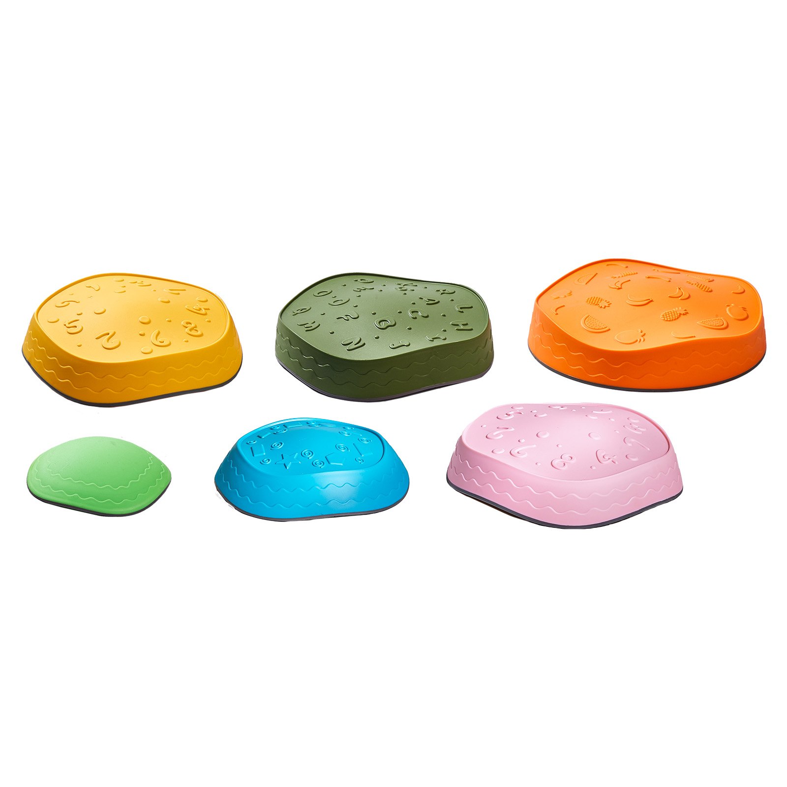 VEVOR Balance Stepping Stones for Kids, 6 PCS, Up to 220 lbs, Non-Slip Toddlers Sensory Stepping Stones, Obstacle Course Coordination Game Toys Indoor or Outdoor Play for Children Aged 3 4 5 6 7 8+