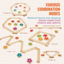 VEVOR kinderevenwichtsbalk-speelgoedset, set van 6