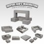 VEVOR Modular Kids Play Couch 4Pcs DIY Creative Child Sectional Sofa Dark Grey