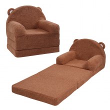 VEVOR kinderbank kinderbank kinderfauteuil opvouwbaar bruin 114x50x36cm kindermeubel