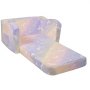 VEVOR Kinderbank 2-in-1 Omvormbare kinderbank naar relaxfauteuil, uitklapbare kinderbank, fauteuil, armleuningstoel, bed, opvouwbare kinderspeelbank, lichtgevend in het donker 104 x 58 x 32 cm