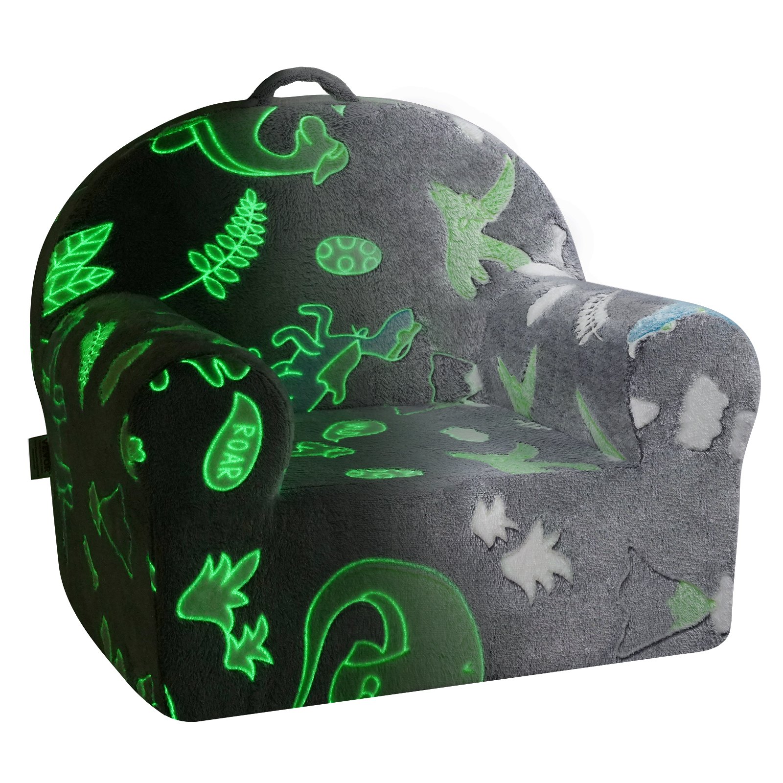 VEVOR Kinderbank Peuterstoel Glow in the Dark, Zachte en comfortabele peuterbank, Bank Pluche Knuffelige Leesstoel voor Kinderen, Kleine Armleuningstoel Speelkamermeubels Cadeaus