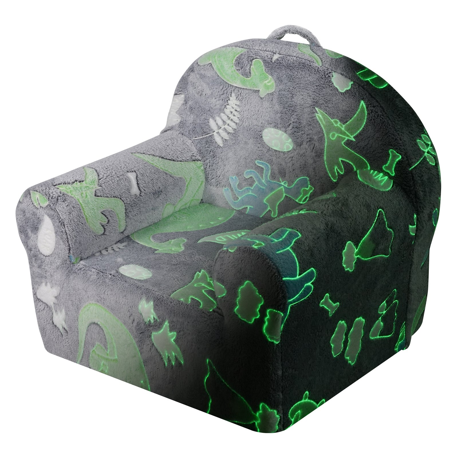 VEVOR Kinderbank Peuterstoel Glow in the Dark, Zachte en comfortabele peuterbank, Bank Pluche Knuffelige Leesstoel voor Kinderen, Kleine Armleuningstoel Speelkamermeubels Cadeaus
