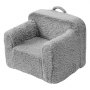 VEVOR kinderbank kinderbank 460 x 635 x 520 mm kinderbank kinderkamer softbank, speelbank knuffelhoek 1 kind, kinderfauteuil kindermeubilair kinderstoel grijs slaapfauteuils 20 kg 25D spons