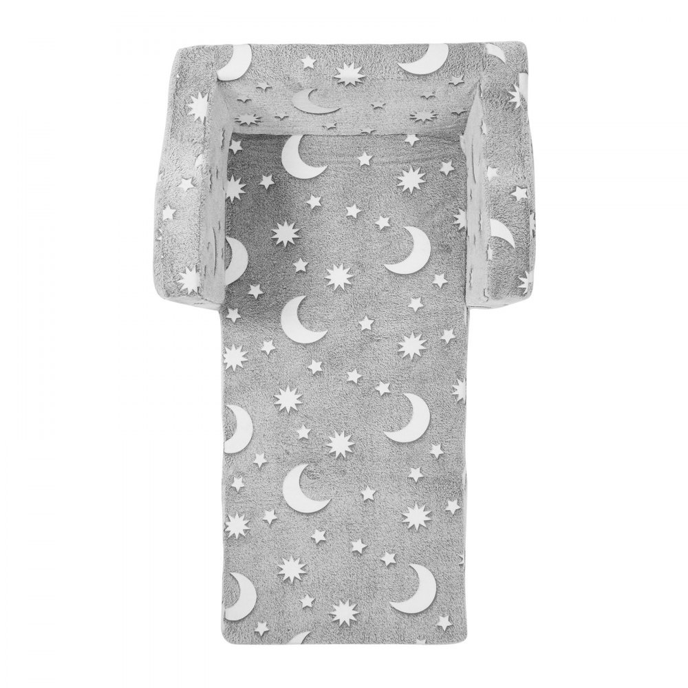 VEVOR Opvouwbare Kinderbank Kinderbank 610 x 430 x 400 mm Kinderbank Kinderkamer Zachte Bank, Speelbank Knuffelhoek 1 Kind, Kinderfauteuil Kindermeubels Kinderstoel Grijs Slaapfauteuils 20 kg Bedfunctie