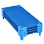 VEVOR Stapelbaar Kinderbedje 4-Pack Draagbare Peuterbedjes, Standaardmaat 130 x 57 x 15 cm, Kinderdagverblijfbedden Kleuterklas voor Slapen en Rusten, Blauw