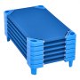 VEVOR Stapelbare Wieg Draagbare Slaapbedden 6-delig (102 x 57 x 15 cm) Kinderdagverblijfbedden voor Kinderen Kleuterklas Kinderdagverblijfbedden voor Slaapdutjes, Blauw