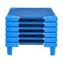 VEVOR Stapelbare Wieg Draagbare Slaapbedden 6-delig (102 x 57 x 15 cm) Kinderdagverblijfbedden voor Kinderen Kleuterklas Kinderdagverblijfbedden voor Slaapdutjes, Blauw