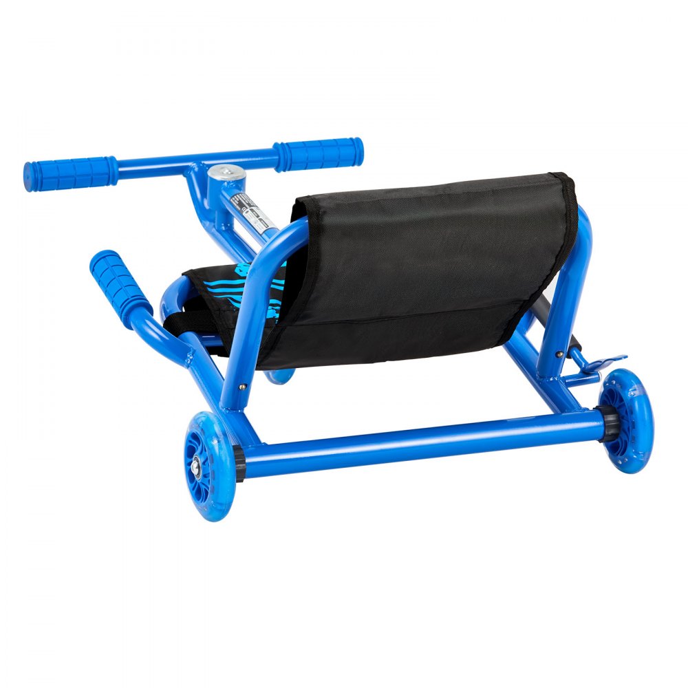 VEVOR Ride on Scooter 132 lbs Swing Side-to-Side for Amazing Riding Blue, for Ages 4+, Powered by Zig-Zag Motion, Ride on Drifting Toy, with Adjustable Length, for Hard Surface, Indoor & Outdoor