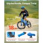 VEVOR Kinderfiets, 18 inch BMX-fiets met zijwieltjes, aanbevolen kinderlengte 110-140 cm, stevig en eenvoudig te monteren, peuterfiets voor jongens en meisjes om te leren fietsen, blauw