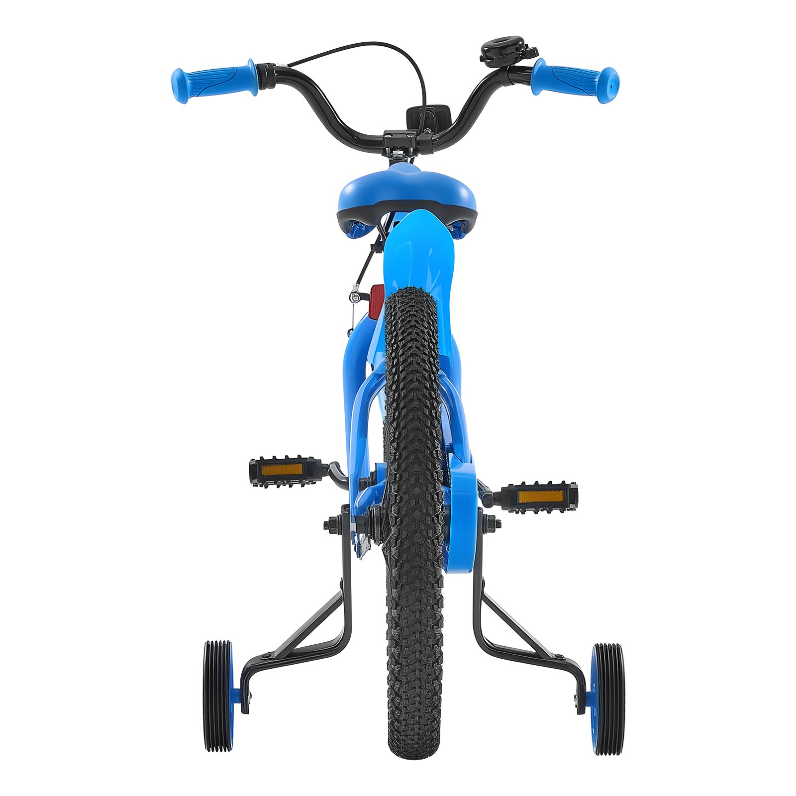 VEVOR kinderfiets, 18-inch BMX-fiets met zijwieltjes, aanbevolen lengte kind 110-140 cm, stevig en eenvoudig te monteren, peuterfiets voor jongens en meisjes om te leren fietsen, blauw