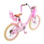 VEVOR Kinderfiets 20 inch racefiets voor 7-13 jaar met standaard, roze, carbonstalen kinderfiets voor meisjes, prinsessenstijl, dubbele remmen, verstelbaar zadel en stuur, met poppenzitje en mandje