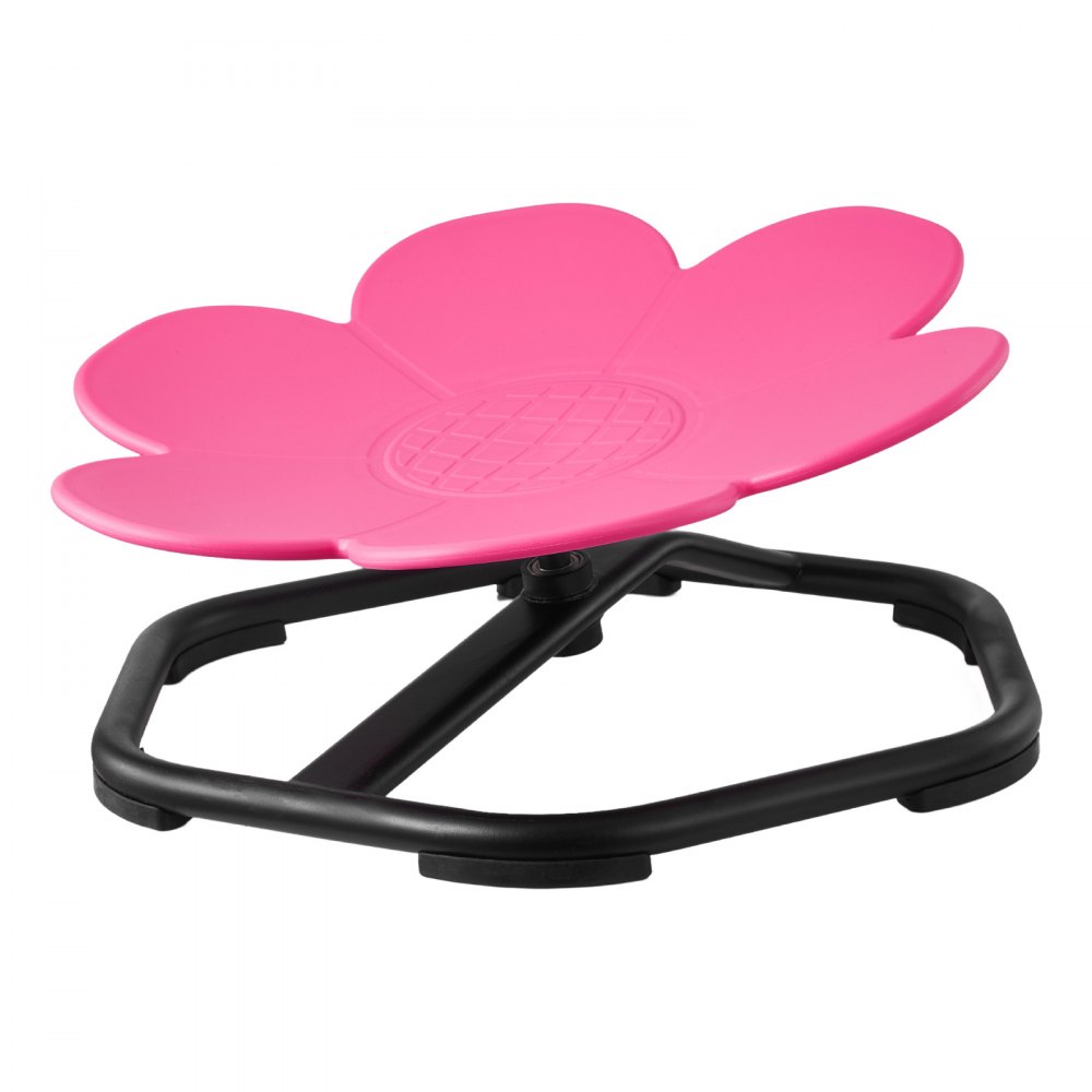 VEVOR Kinderdraaistoel, Sensorische Draaistoel in Bloemvorm, Draagvermogen 100 kg, Sensorisch Speelgoed met Antislip Metalen Voet, Bevordert Coördinatie, Balans en Concentratie, Roze