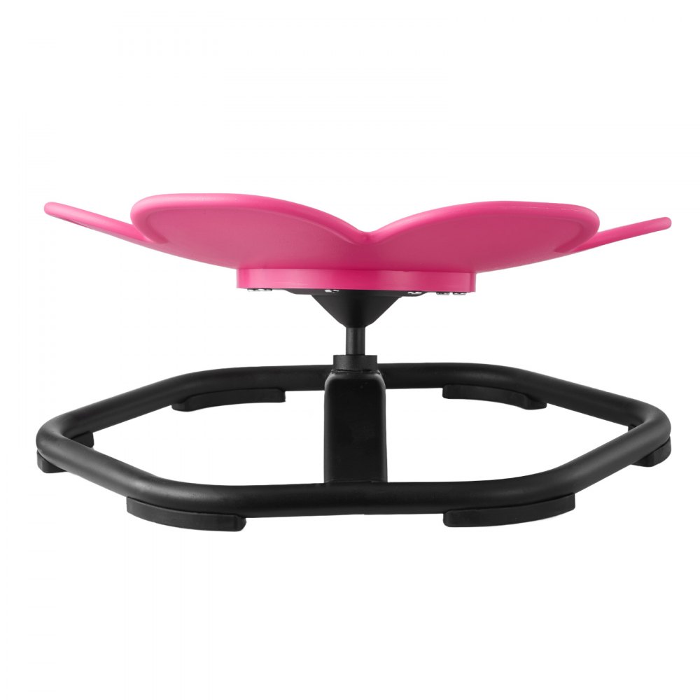 VEVOR Kinderdraaistoel, Sensorische Draaistoel in Bloemvorm, Draagvermogen 100 kg, Sensorisch Speelgoed met Antislip Metalen Voet, Bevordert Coördinatie, Balans en Concentratie, Roze