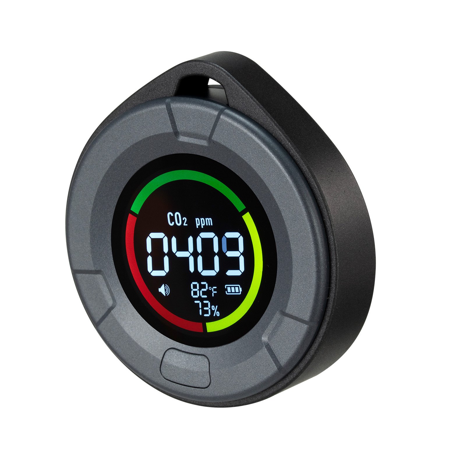 VEVOR Draagbare CO2-melder, mini-CO2-meter met temperatuur- en vochtigheidsweergave, 400-5000 ppm, luchtkwaliteitstester, NDIR-sensor, koolstofdioxidedetector, CO2-sensor voor thuis, kantoor en auto