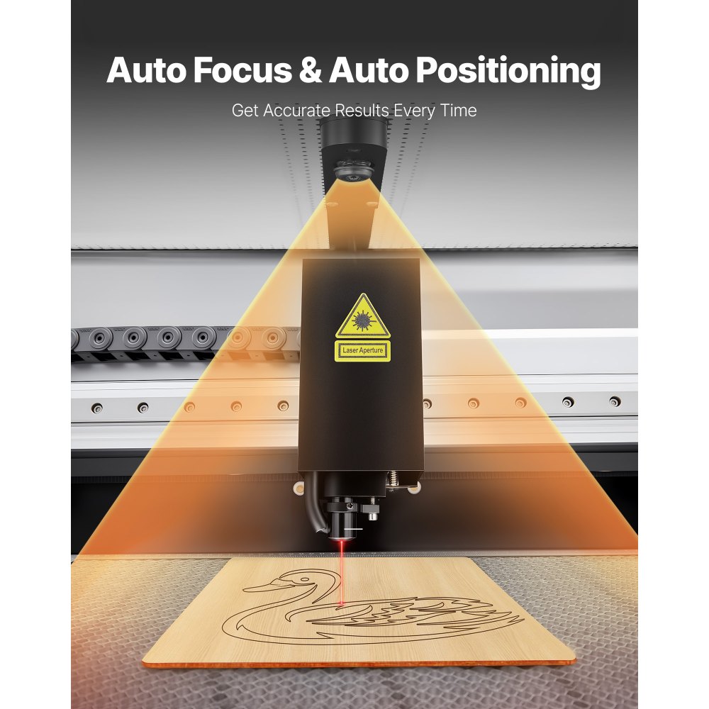 VEVOR 55W CO2 Laser Engraver, 20 x 12 in, Desktop CO2 Laser Engraver and Cutter Machine with 16MP Camera, Water Pump, Rotary Axis, Compatible with LightBurn CorelDRAW RDWorks, for Wood Acrylic Glass