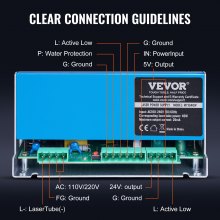 VEVOR CO2-laservoeding voor 40W laserbuislasergraveur / -snijder -30-65 ℃