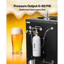 VEVOR CO2-tank CO2-fles 2 kg aluminiumlegering cilinder met DIN477-ventiel