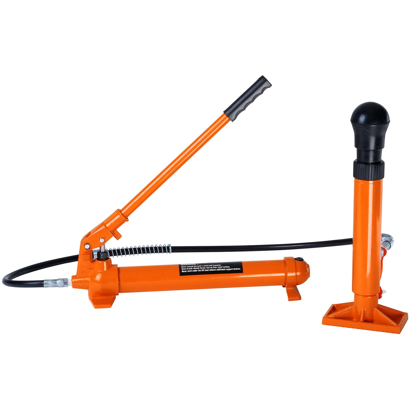 VEVOR hydraulische krikset, draagbare hydraulische krik 10 ton met 1,4 m olieslang, carrosseriereparatieset met opbergkoffer voor autoreparatie, vrachtwagen, boerderij, oranje