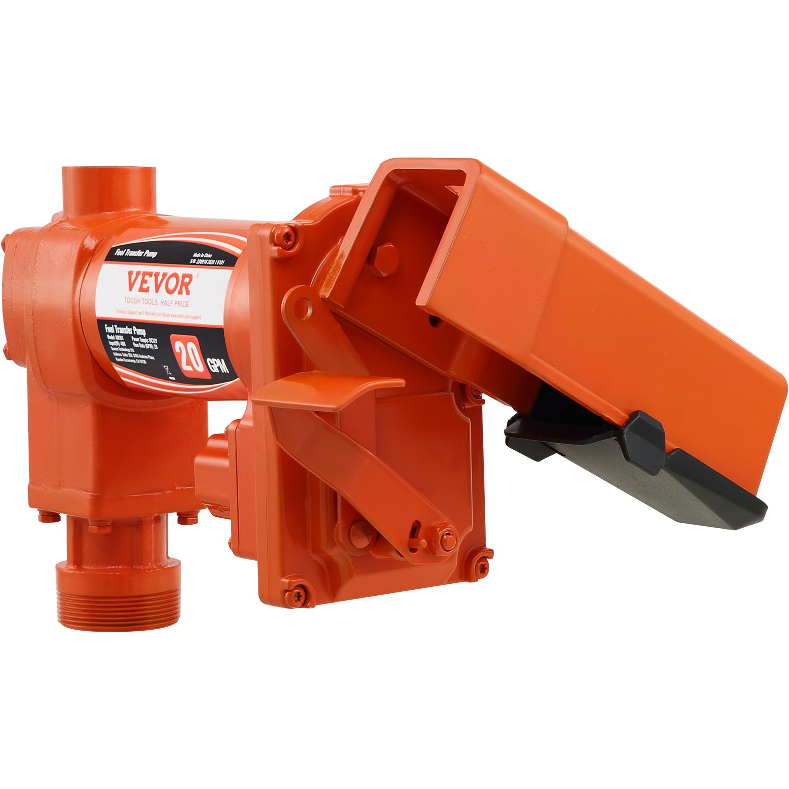 VEVOR brandstofpomp, 12 V DC, 20 GPM, 1/4 HP, dieselpomp met automatische sproeier, uitlaatslang en aanzuigleiding voor benzine, diesel, kerosine, ethanol- en methanolmengsels en biodiesel.