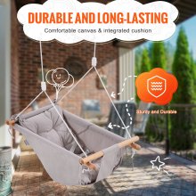 VEVOR Canvas Hammock Swing 3 Modes Baby Swing 5-Point Harness Indoor Outdoor