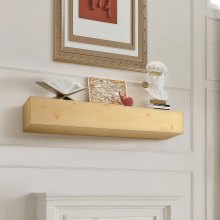 VEVOR schoorsteenmantel, haardconsole, schoorsteenmantel, zwevende plank, 152 cm, houtkleur