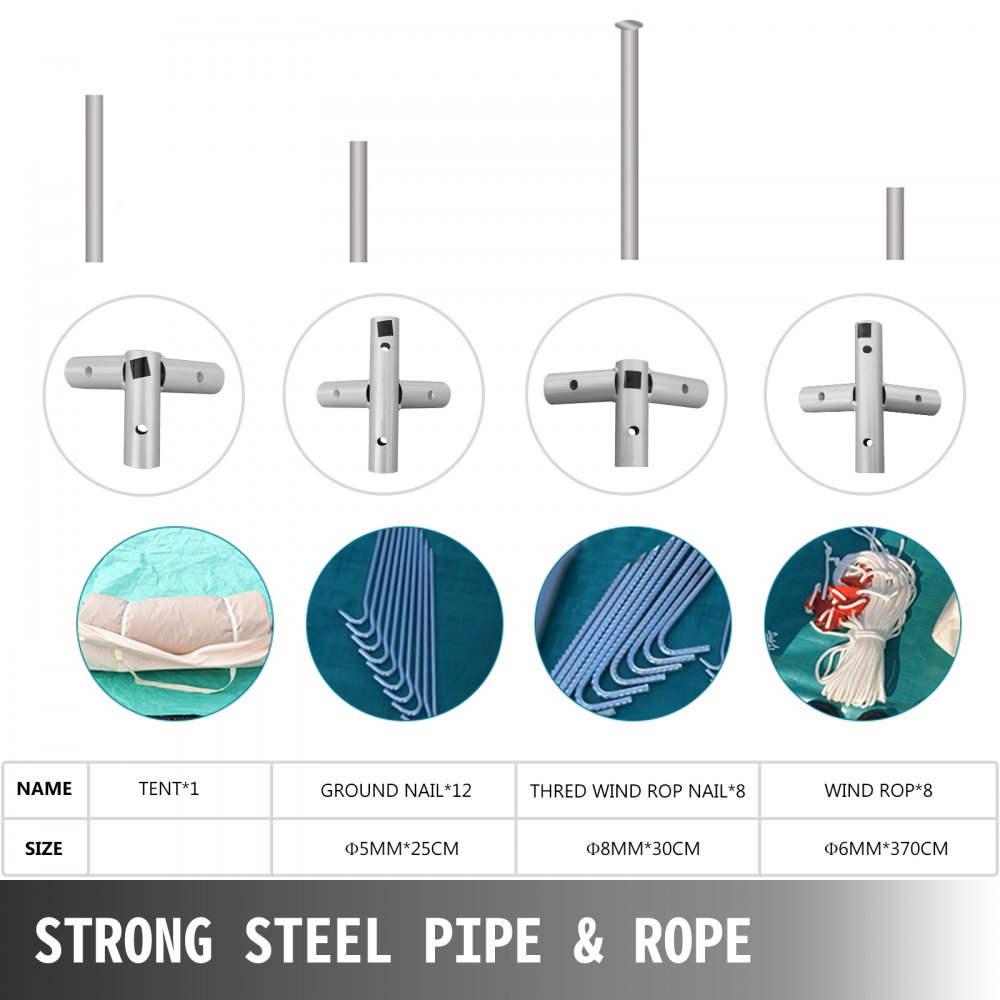 Tent Geertop tent familietent 4,3 x 4,9 m Grande familietent 12 personen binnentent optionele groep