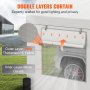 VEVOR carport 3x6x2,8m zware grote autoluifel buitengarageluifel met verwijderbare zijpanelen oprolbare auto vrachtwagen boot wit