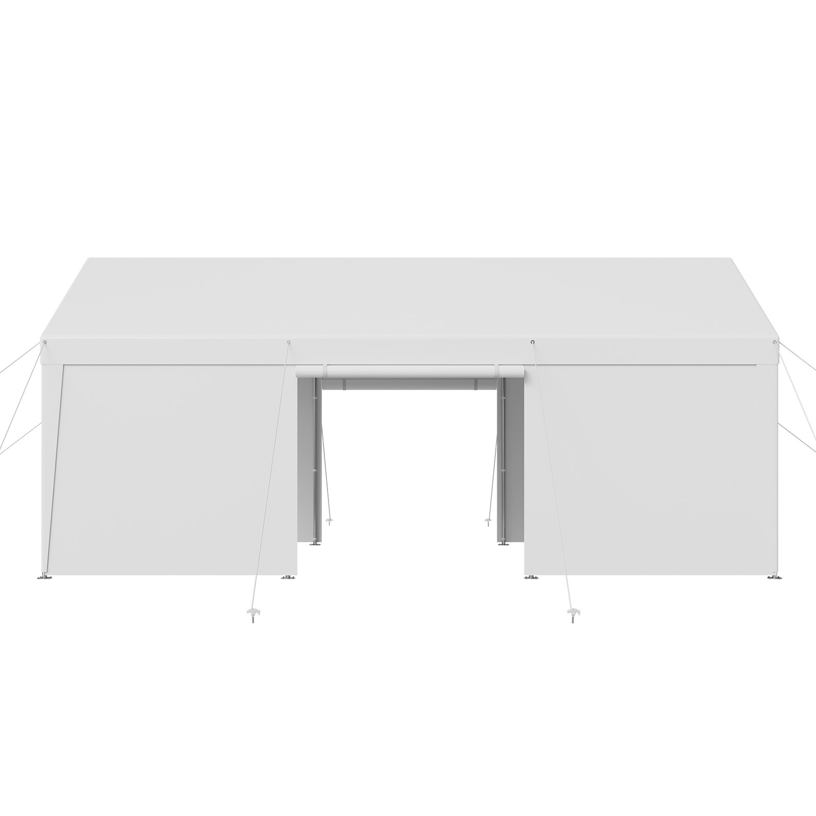 VEVOR Tent Garage, 3,05 x 6,09 x 2,87 m Autohoes, Carport met verwijderbare zijwanden en deur, Autooverkapping, UV-bestendig en waterafstotend, All-Season bescherming voor auto en boot, Wit