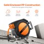 VEVOR Luchtslanghaspel, 9,52 mm x 15,24 m Luchtslang, Max. 300 PSI, Slanghaspel met Automatische Oprolfunctie, Plafond-/Muurmontage, Gesloten PP Haspel & 180° Draaibare Beugel