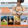 VEVOR Bell Tent 4 x 2,5 m Yurt Tent TC Katoen en stevige ijzeren palen met een PVC grondzeil Kampeertent 6-persoons familietent 8 ramen groepstent voor buitenavonturen