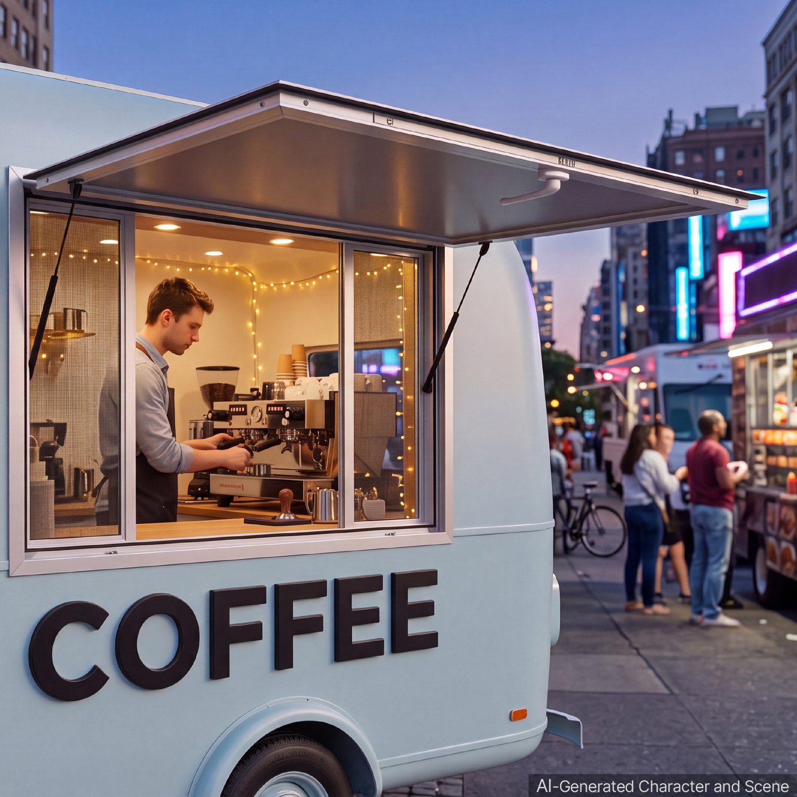 VEVOR Verkoopraam voor Foodtrucks 1220 x 915 mm Verkoopraam geschikt voor foodtrucks, opent tot 85°, 4 verwijderbare schuiframen met roosters, verkoopluik, bescherming tegen zon en regen