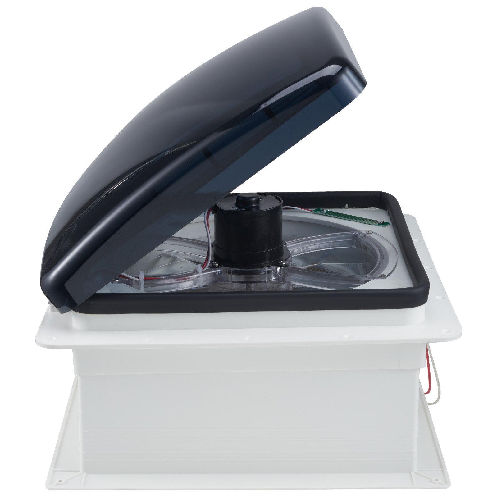 VEVOR RV-ventilator, dakventilator 12V, krachtige omkeerbare ventilator met 10 snelheden en afstandsbediening, ingebouwde DC-motor, elektrisch deksel, past op dakopeningen van 14x14 inch