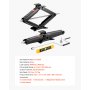 VEVOR RV schaarkrik met handkruk & dopsleutel & waterpas (2 stuks) stabilisator nivellering 103-595 mm hefhoogte stabilisatorkrik 4082 kg laadvermogen