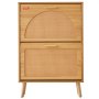 VEVOR Slim schoenenkast, schoenenrek houtkleur, 600 x 168 x 877 mm schoenenkieper met 2 kleppen + bovenste opbergvak, schoenenkist draagvermogen 36,28 kg, massief houten schoenenkast voor de gang