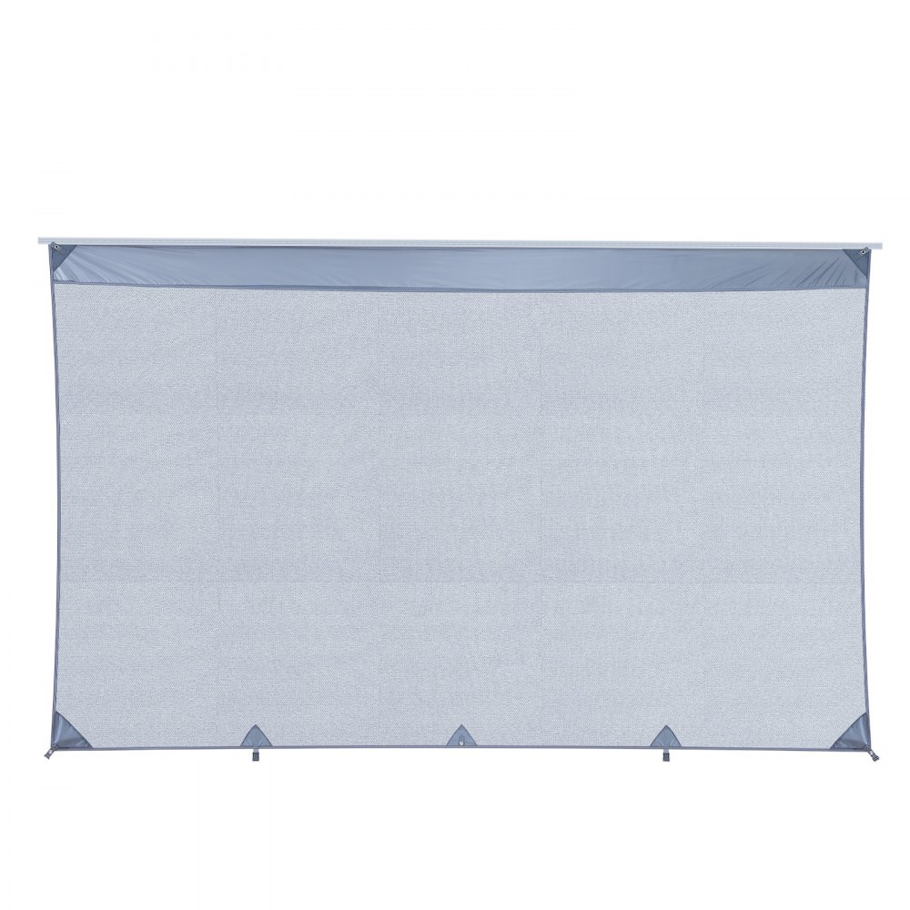 VEVOR zonnescherm (2 x 3,3 m) voor luifels (3,5 m), voorpaneel van polyester meshstof, dubbel gestikt en ademend privacyscherm voor campers, caravans en campers.