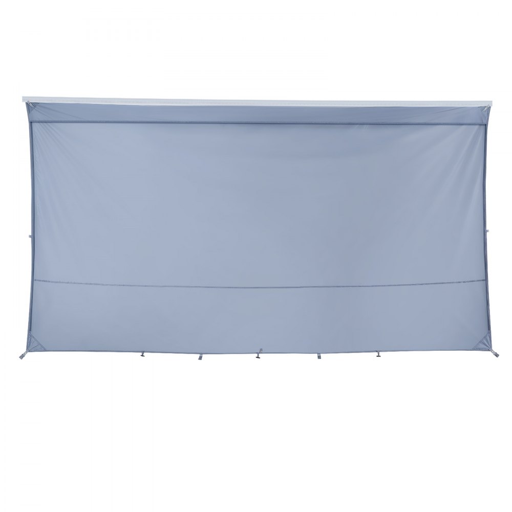 VEVOR zonnescherm (2 x 3,7 m) voor luifels (4 m), voorpaneel voor luifel met UV50+ bescherming, PU-hoes met ritssluiting en dubbelgestikt polyester gaasdoek, regenhoes voor campers, caravans en campers.