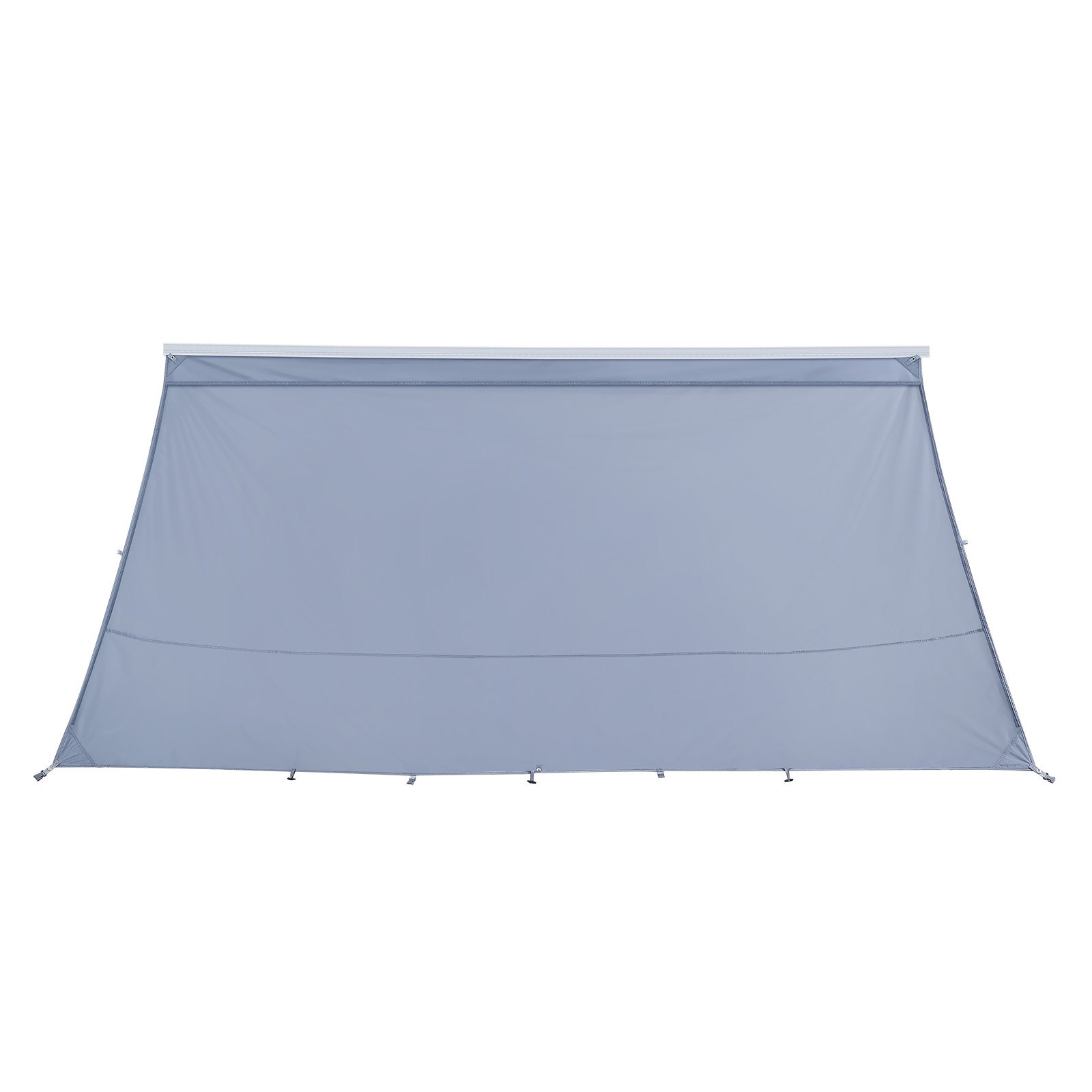 VEVOR zonnescherm (2 x 3,7 m) voor luifels (4 m), voorpaneel voor luifel met UV50+ bescherming, PU-hoes met ritssluiting en dubbelgestikt polyester gaasdoek, regenhoes voor campers, caravans en campers.