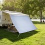 VEVOR RV Awning Sun Shade Screen, 2 x 2.8 m Sun Shading Screen (Fits 3 m Awnings) with UV50+ Zippered PU Cover, Double-Stitched Polyester Mesh Sunscreen for RVs Travel and Outdoor Camping