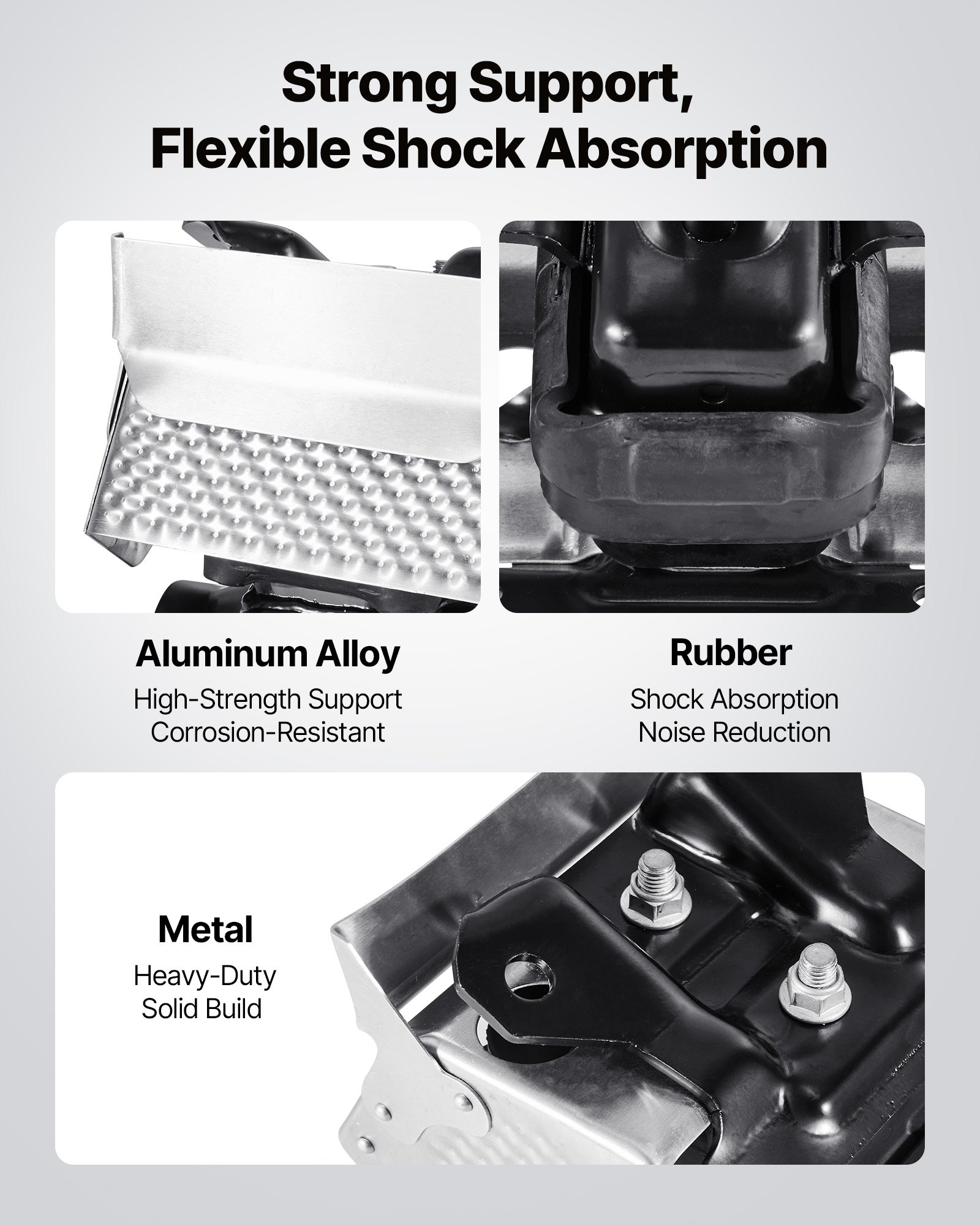 VEVOR Motorbevestigingsset Vervangend 2 Stuks Compatibel met 2007-2013 Chevrolet Silverado 1500 5.3L V8, Vervangt OE# A5365, A5365, Veilige Ondersteuning, Linker- en Rechtervoorbevestigingen