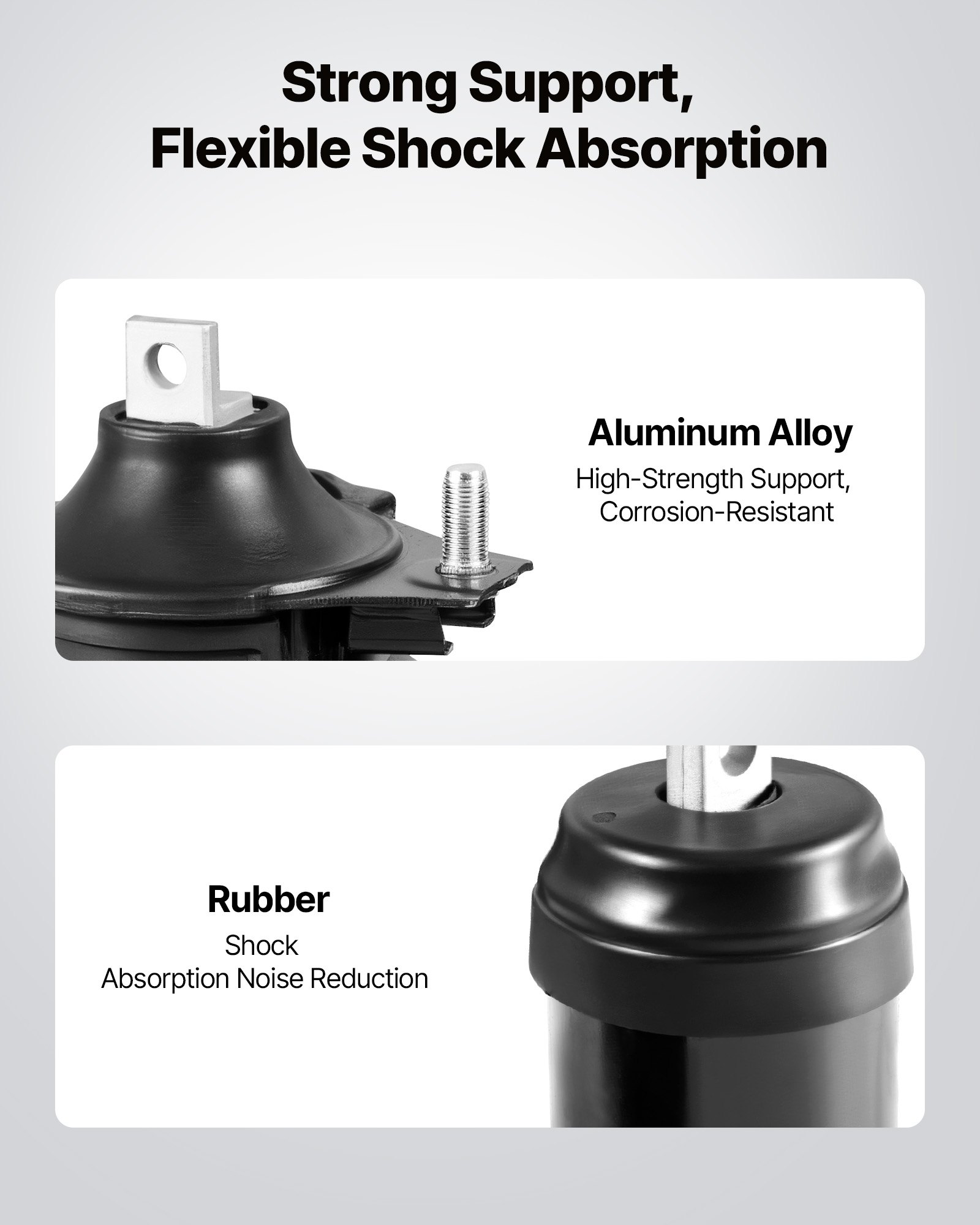 VEVOR Engine Motor Mount and Transmission Mount Kit Replacement, Set of 6, Compatible with 2003–2007 Honda Accord 2.4L L4, Replace OE# A4526HY, A4517, A4516, A4510, A4509, A4542, Secure Support