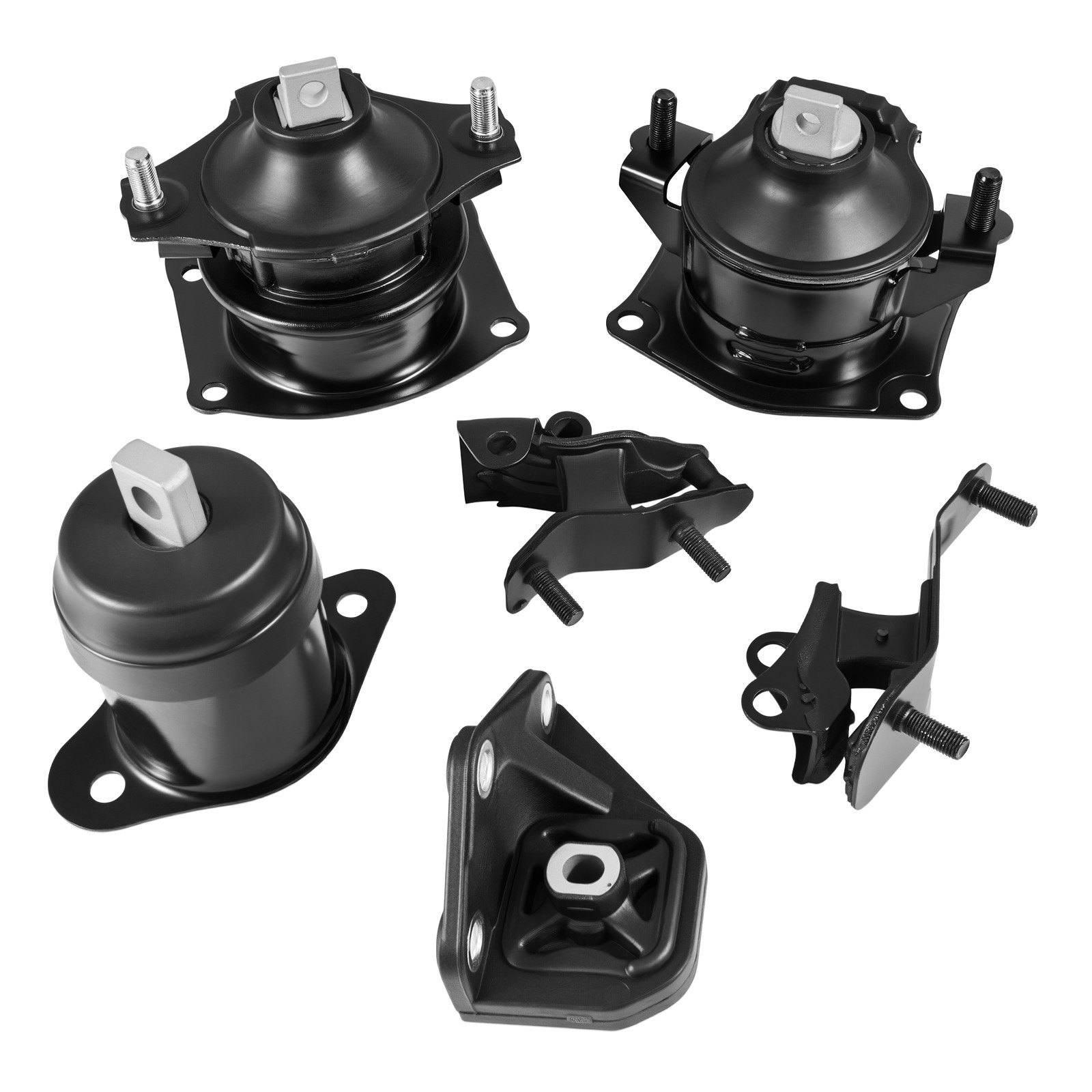 VEVOR Engine Motor Mount and Transmission Mount Kit Replacement, Set of 6, Compatible with 2003–2007 Honda Accord 2.4L L4, Replace OE# A4526HY, A4517, A4516, A4510, A4509, A4542, Secure Support
