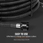 coiled VEVOR drain cleaning cable with cutting attachment showcasing easy-to-use design.